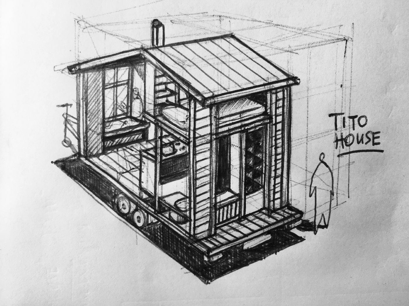 Tito House sketch by Van Bo Le-Mentzel